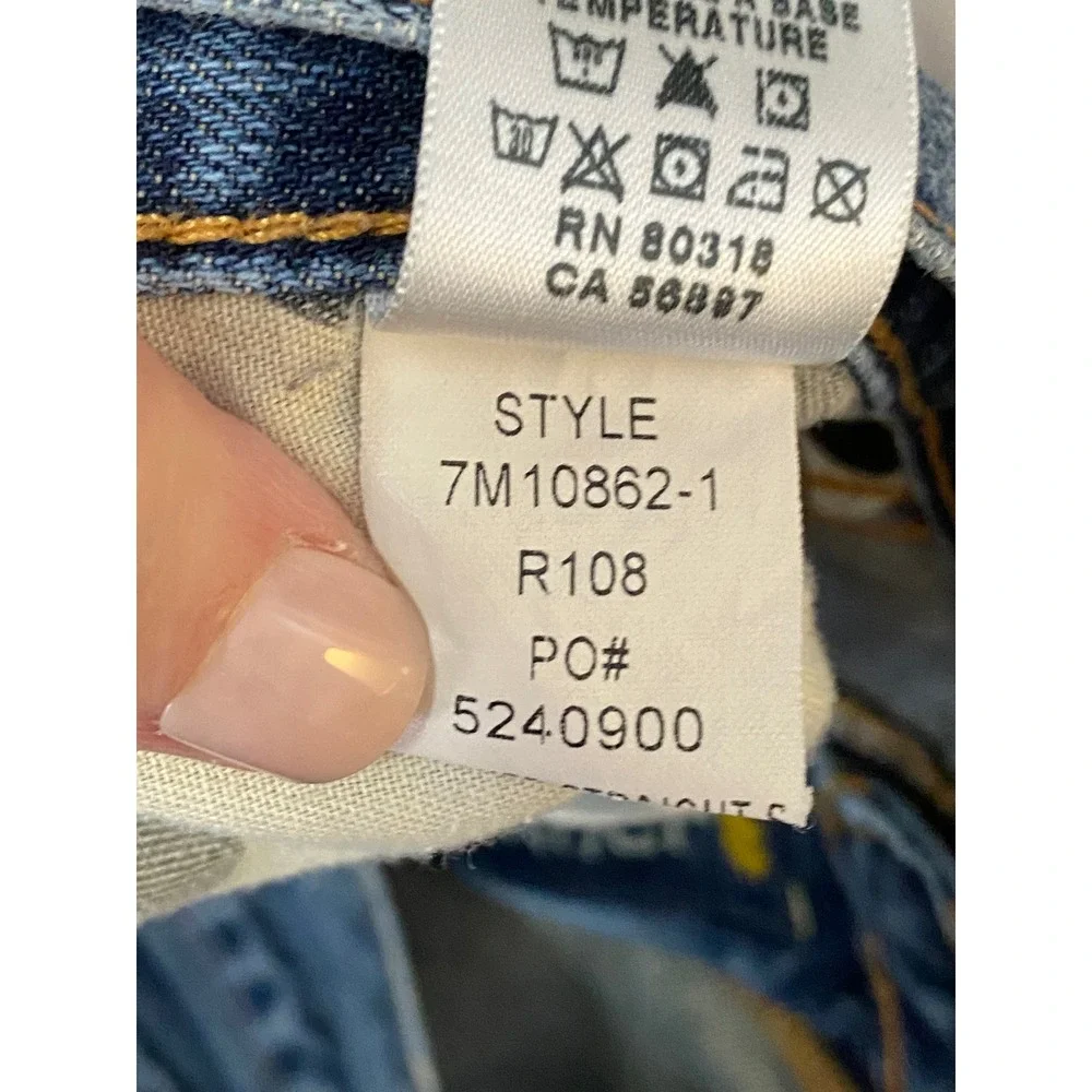 Lucky‎ Brand 181 Relaxed Straight Leg Jeans Mens 38x25 Blue Denim **READ**